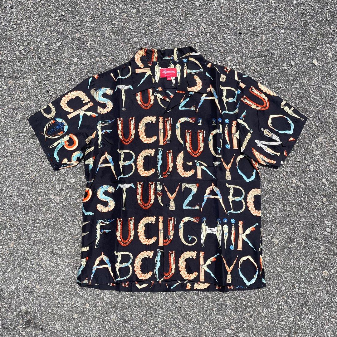 supreme Alphabet Silk Shirt アルファベットシャツ