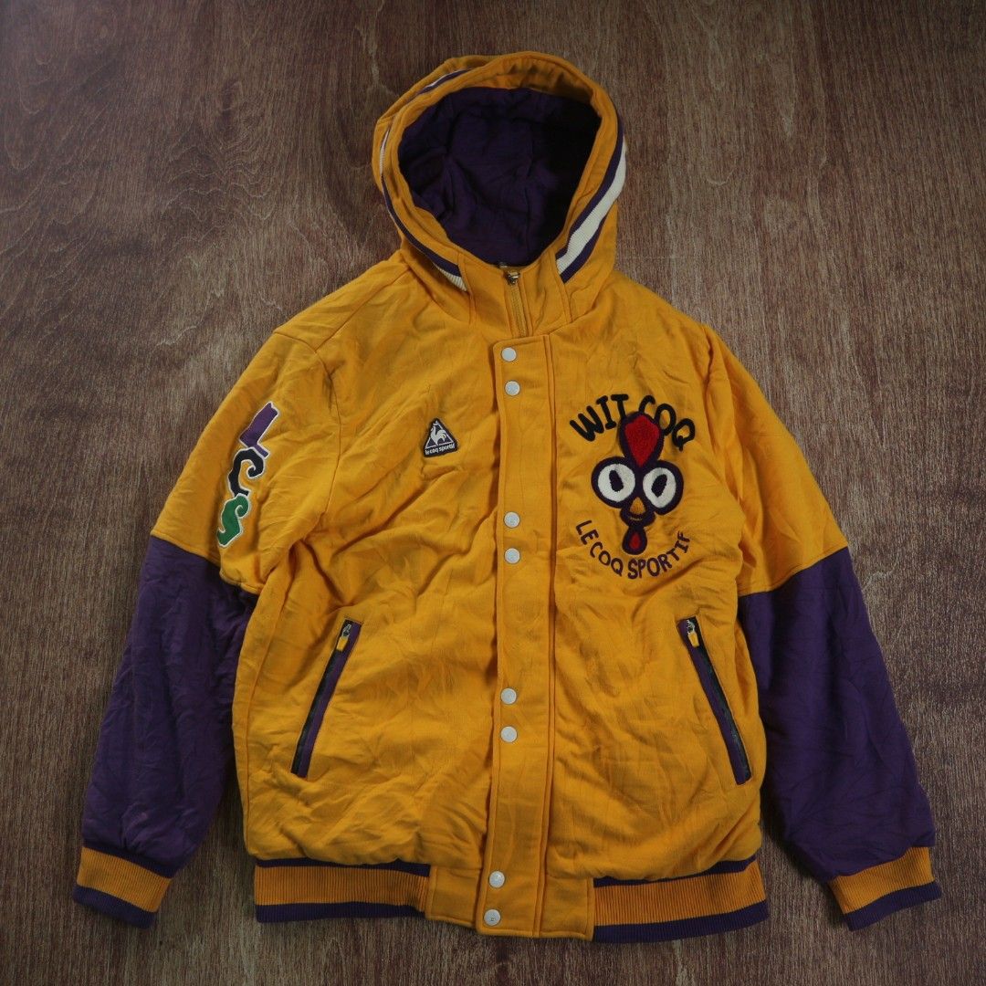 Jaket Bomber Le Coq Sportif Vintage Bahan Berat 2 Kg Fesyen Pria Pakaian Atasan di Carousell