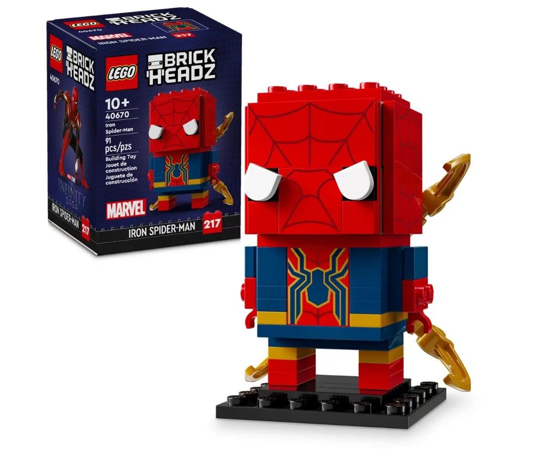Lego Brickheadz Iron Spider Man (Category: Lego & Building Sets) located in Paranaque City. Submitted by toyetick (Listing ID 1318182364, Image 1). Description: Brand new. Sealed. Authentic.