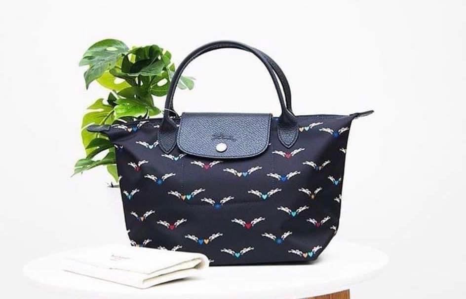 Longchamp Le Pliage Chevaux Ailes Materials Pliage nylon Color Navy Blue Size Small Dimension 30cm x 21cm with paperbag Women s Fashion Bags Wallets Tote Bags on Carousell