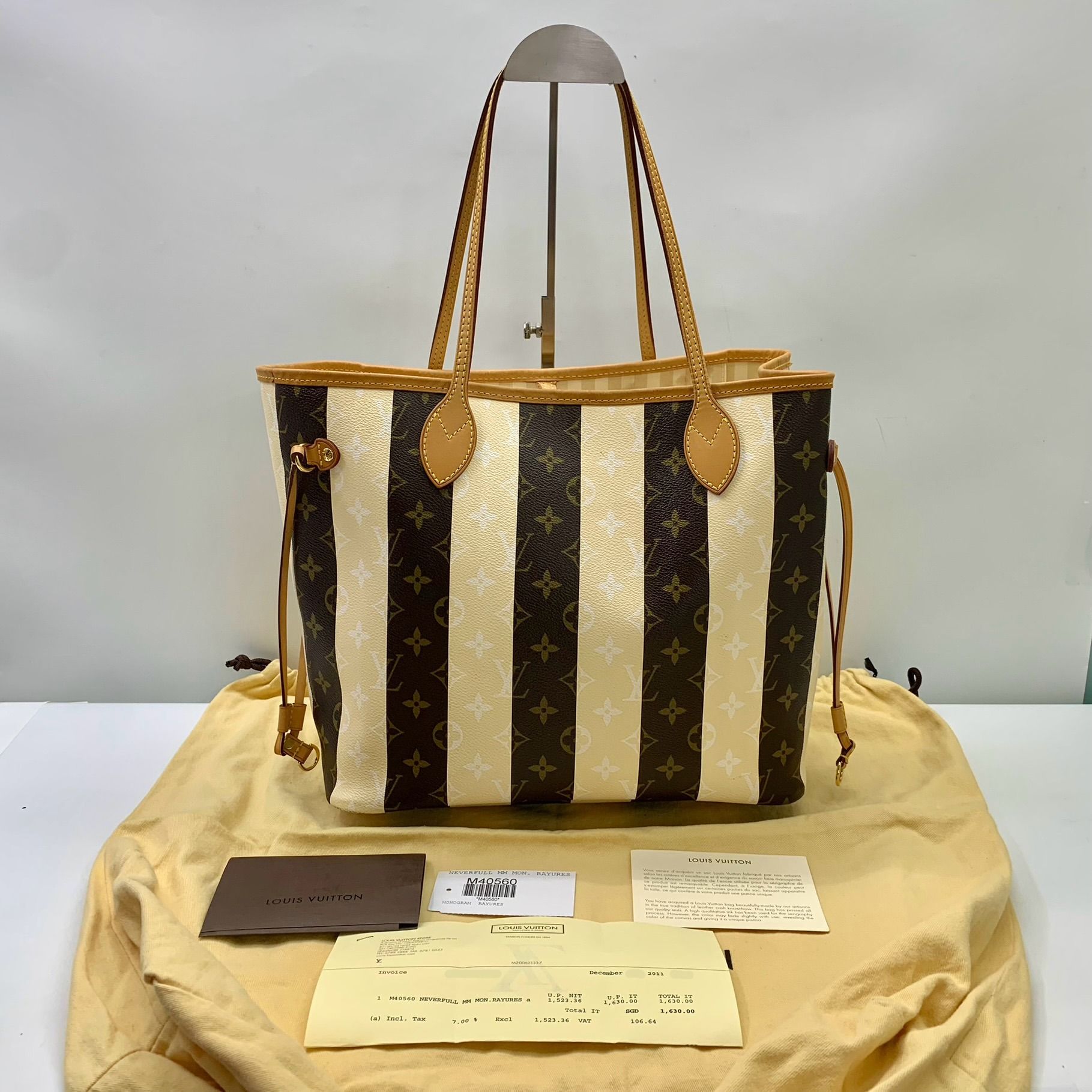 LOUIS VUITTON MULTICOLOR MONOGRAM M40560 NEVERFULL MM REYURES TOTE BAG 247037551 B