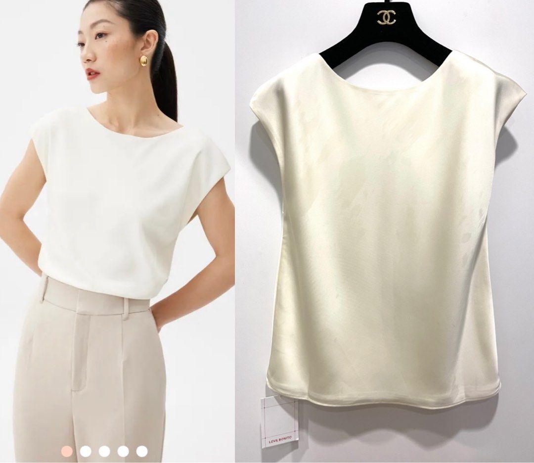 satin shell blouse