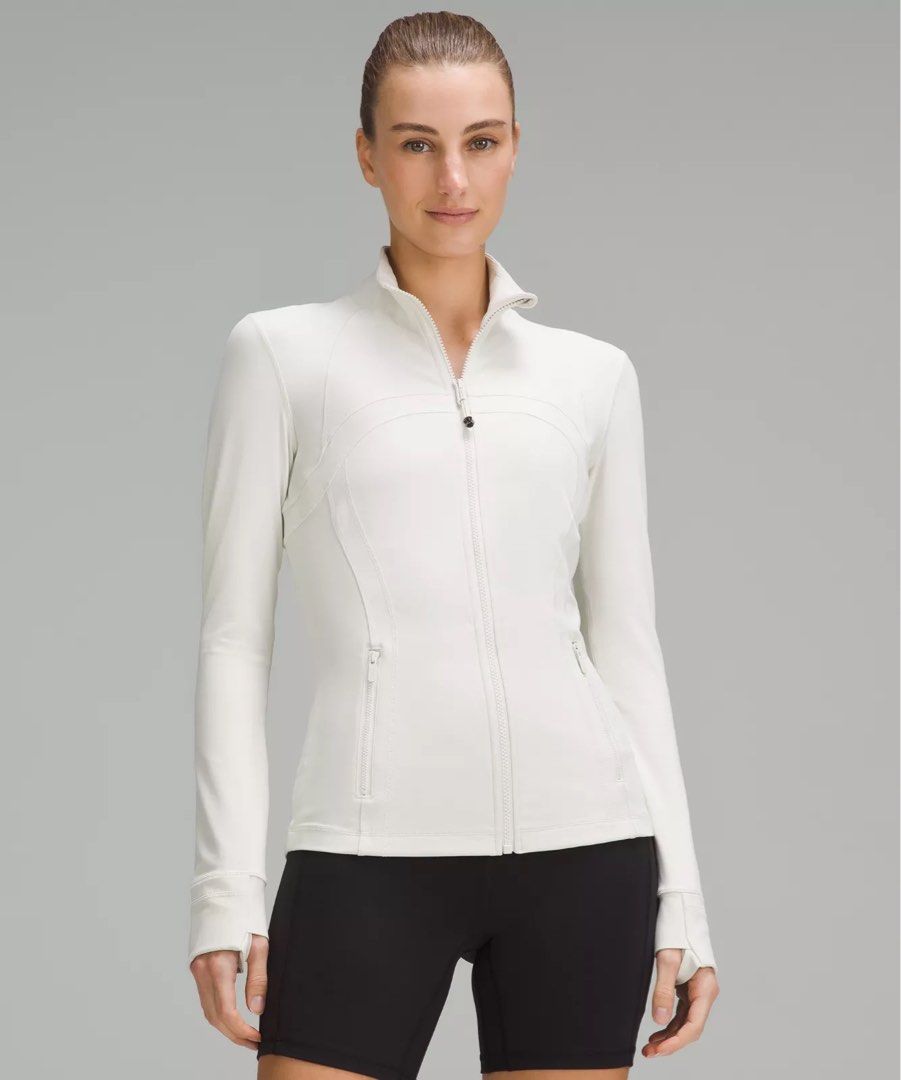 Lululemon Define Jacket Nulu Full Length in Bone Off-White