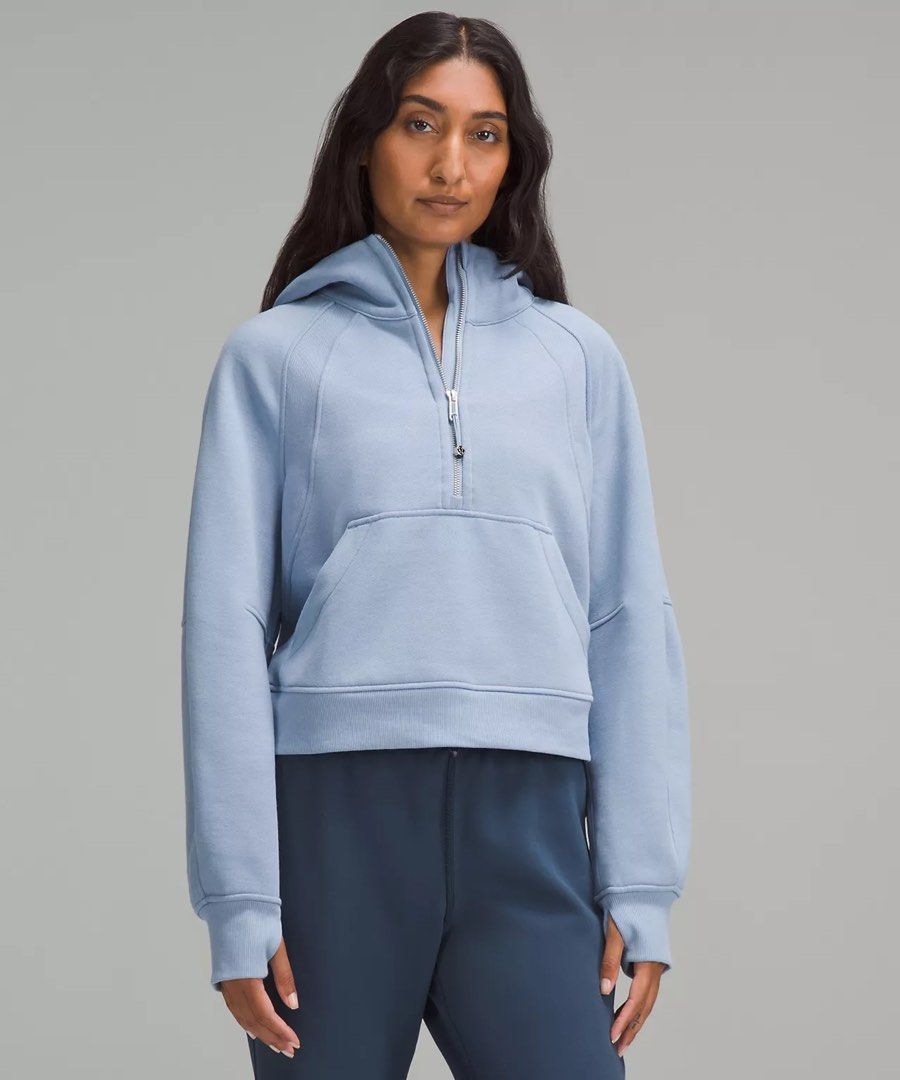 Lululemon Scuba Oversized Half Zip Hoodie in Blue Willow