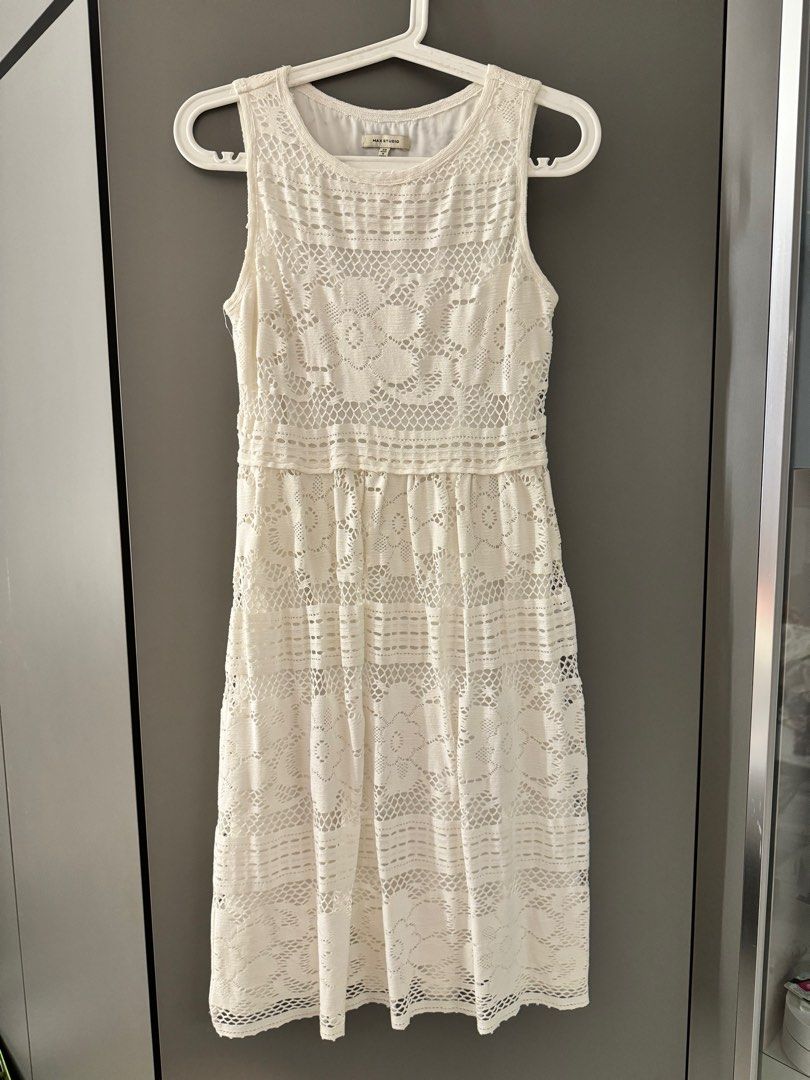 Max Studio White Lace Dress Women s Fashion Dresses Sets Dresses on Carousell