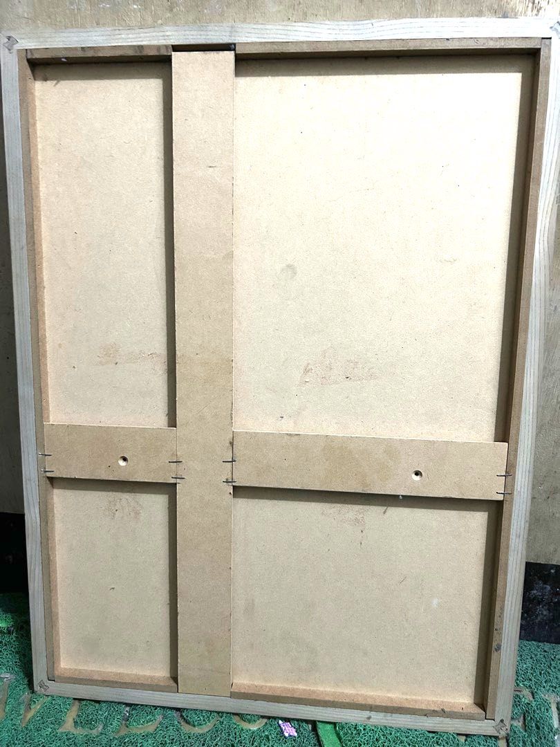Mirror (Category: Mirrors) located in Manila. Submitted by leapmoonlight (Listing ID 1309257471, Image 2). Description: Solid wood mabigat No damage or flaws Size: 45cm x 60cm Frame size: 1inch.