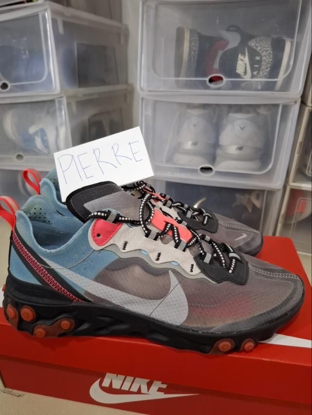 Nike React Element 87 Blue Chill Solar Red