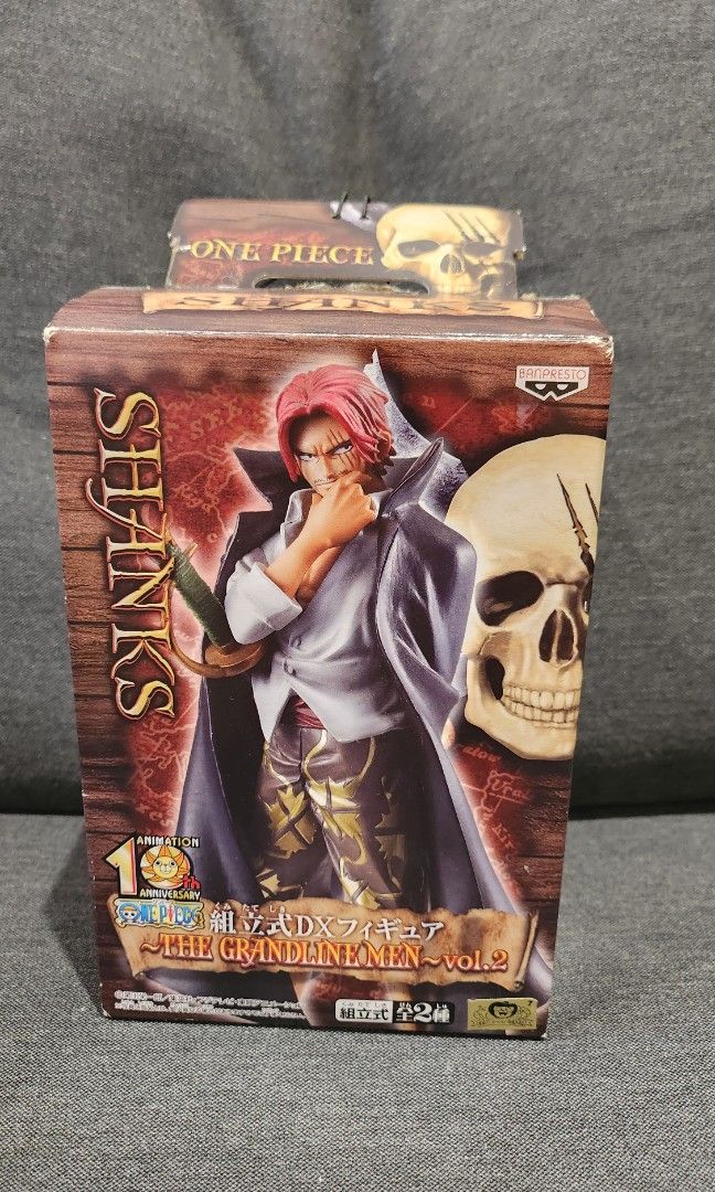 One Piece Grandline Men Vol 2 Shanks (Category: Figurines & Statues) located in Manila. Submitted by vectorsigma (Listing ID 1318095478, Image 1). Description: - bib - rare, released 2009, bought from japan - never displayed, in great condition - minor scratches and paint chips might be present due to age - box have scratches, creases and folds - seller pays for shipping - lbc only.