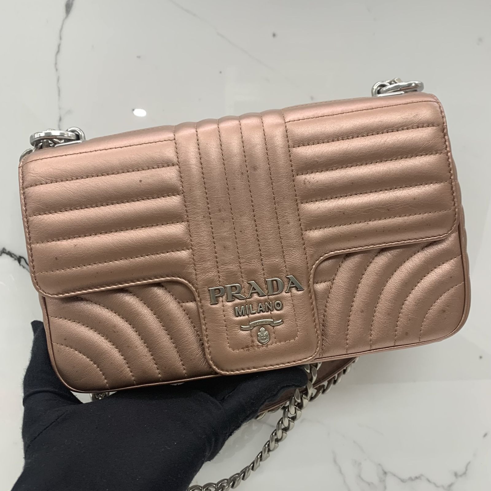 PRADA 1BD108 PINK CHAIN SHOULDER BAG 247037202 WE Luxury Bags Wallets on Carousell
