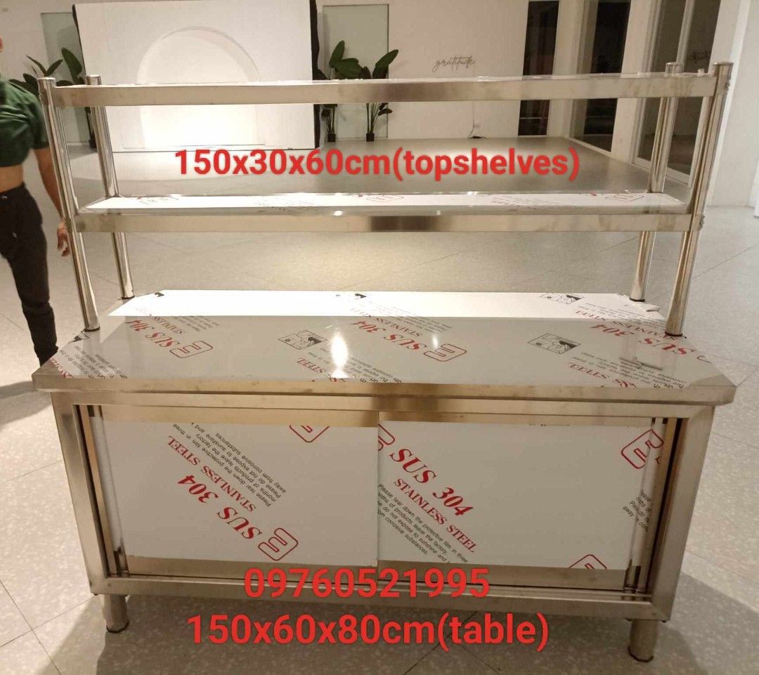 PREPARATION TABLE CABINET STAINLESS STEEL 304 (Category: Other Kitchenware & Tableware) located in Manila. Submitted by acykt18 (Listing ID 1217828518, Image 2). Description: .