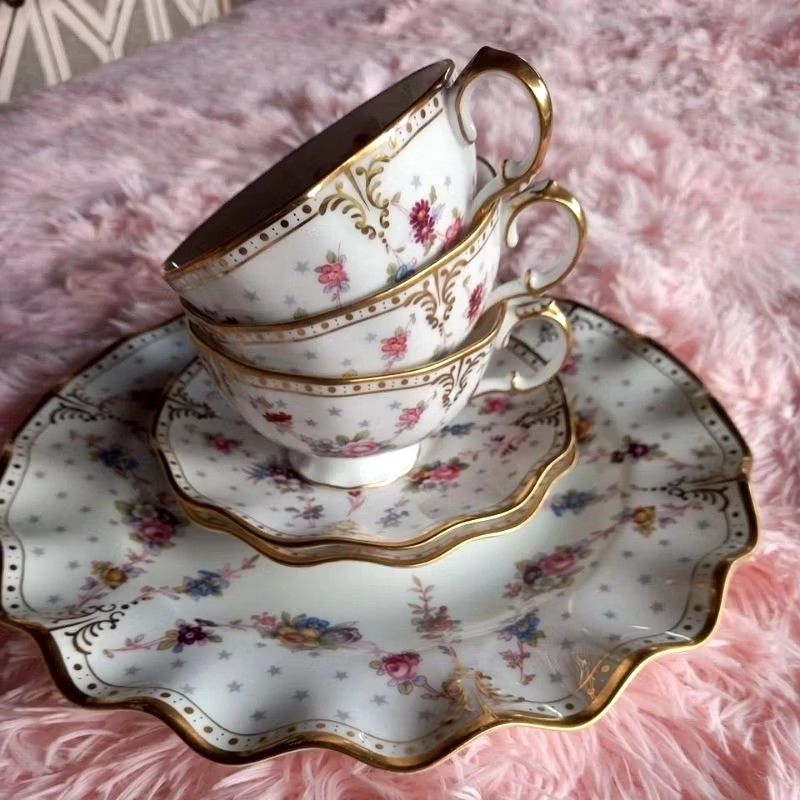 Royal Crown Derby | Antoinette ♡ (Category: Coffee & Tea Tableware) located in Guagua. Submitted by WearDTwinsCollections (Listing ID 1318189355, Image 3). Description: Royal Crown Derby | Antoinette ♡ One of my best find as a Collector/Seller 🌹 Inspired by a pattern first created in the late 1800s, the ever-popular Royal Antoinette pattern with its floral design conjures up the quintessentially English summer. The intricately detailed and colou