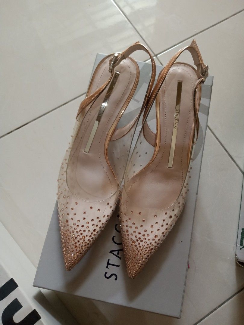 SOLD SALE NEGO SEPATU SANDAL HEELS WANITA STACCATO NOT STACATTO STACATO