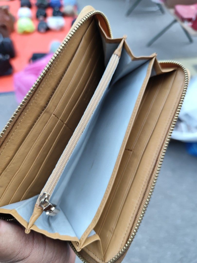 SEMBONIA LEATHER ROUND ZIPPER PURSE