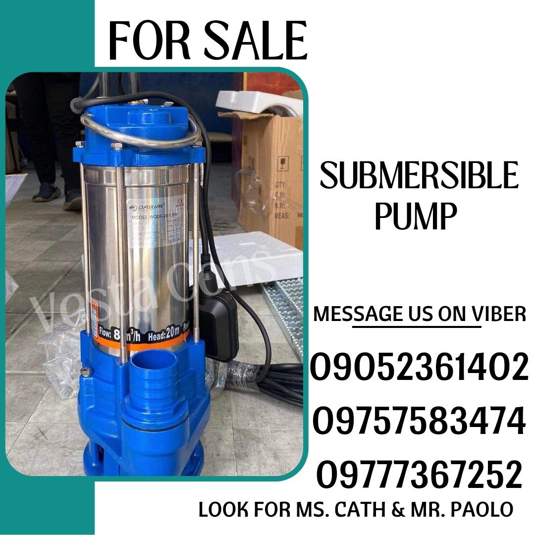 Submersible pump (Category: Construction Tools & Equipment) located in Manila. Submitted by cathvesta_sales (Listing ID 1318205086, Image 1). Description: .
