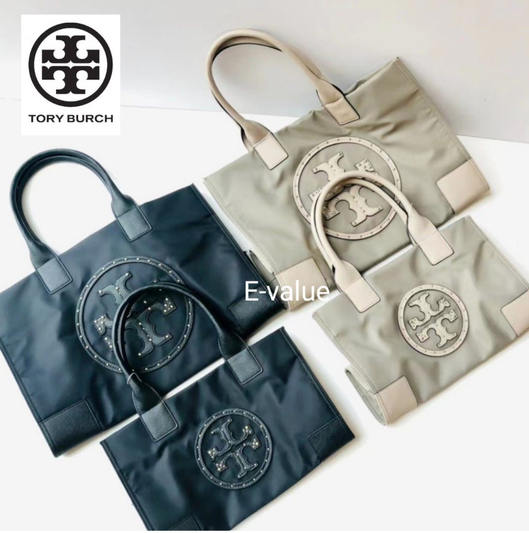 Tory burch ella studded nylon tote sale