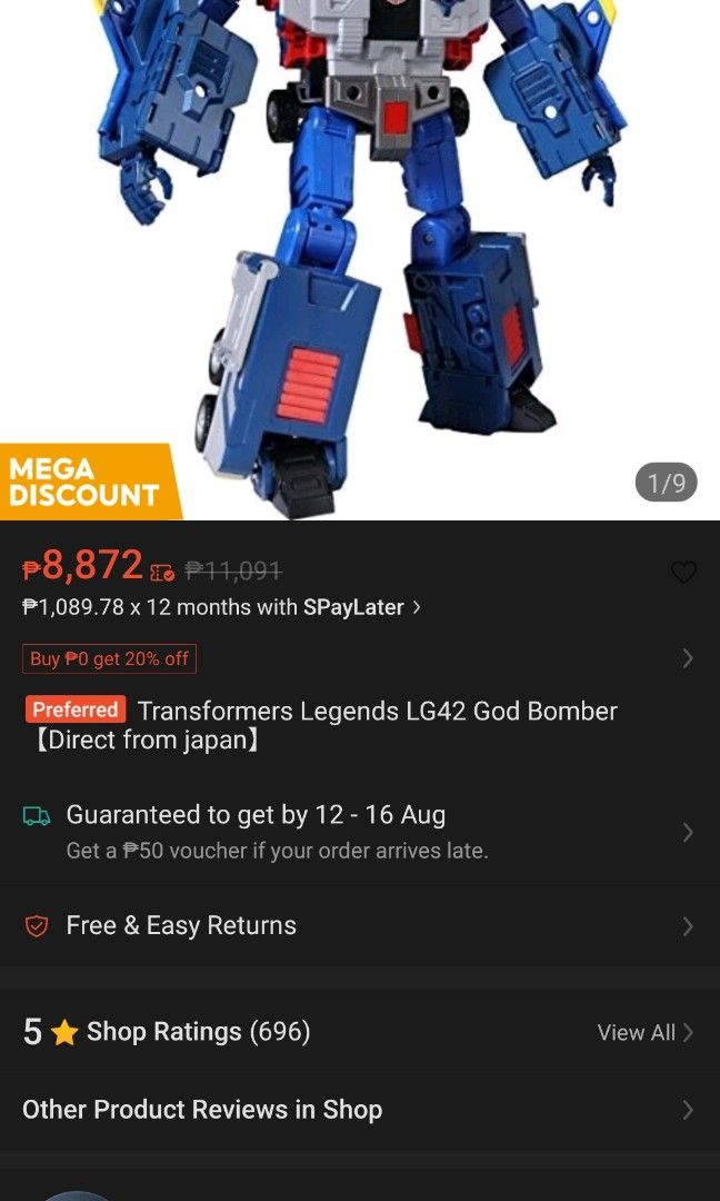Transformer Legends Super Ginrai Transformer Legends Godbomber (Category: Action & Battle Toys) located in Cebu City. Submitted by jayrasplico (Listing ID 1318176864, Image 2). Description: For Sale: Transformer Legends Super Ginrai Transformer Legends Godbomber No box, with manual. Take both for 8,000 only! Meetup: Anywhere near Cebu City Outside Cebu City: LBC COP, pay only once received..