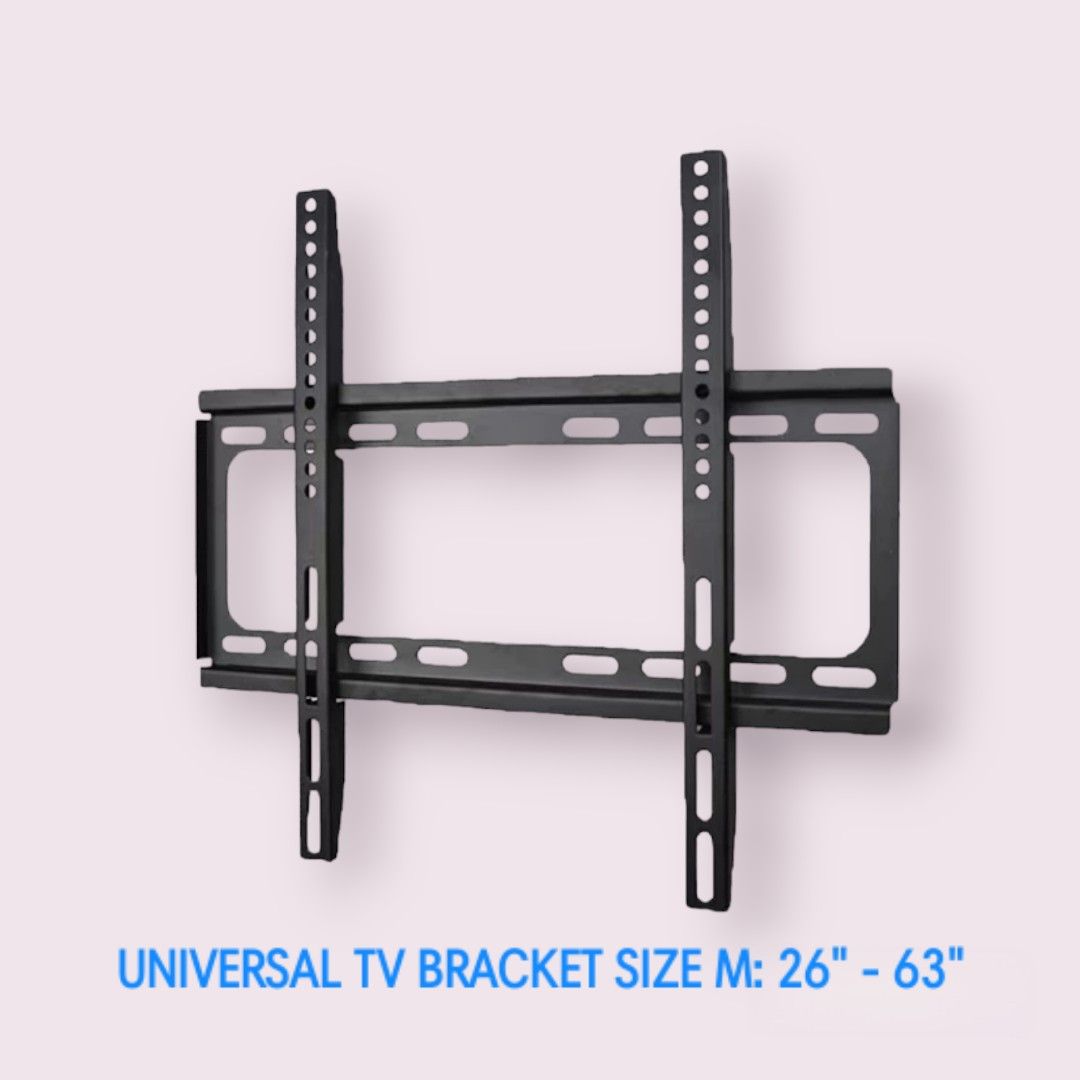 Universal TV Bracket 26"-63" (Category: TV) located in Marikina City. Submitted by andreah2931 (Listing ID 1318223652, Image 2). Description: Universal TV WALL BRACKET Easy installation SMALL (14"x42") - 150 BIG (26"x63") -250 Madaming stocks Pick up Location: sto.niño marikina Delivery: lalamove,grab,move it Mode of payment: gcash,bpi.