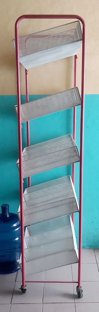 Used/Secondhand Heavy Duty Steel Storage Rack Basket Book Shelf Shelves ...