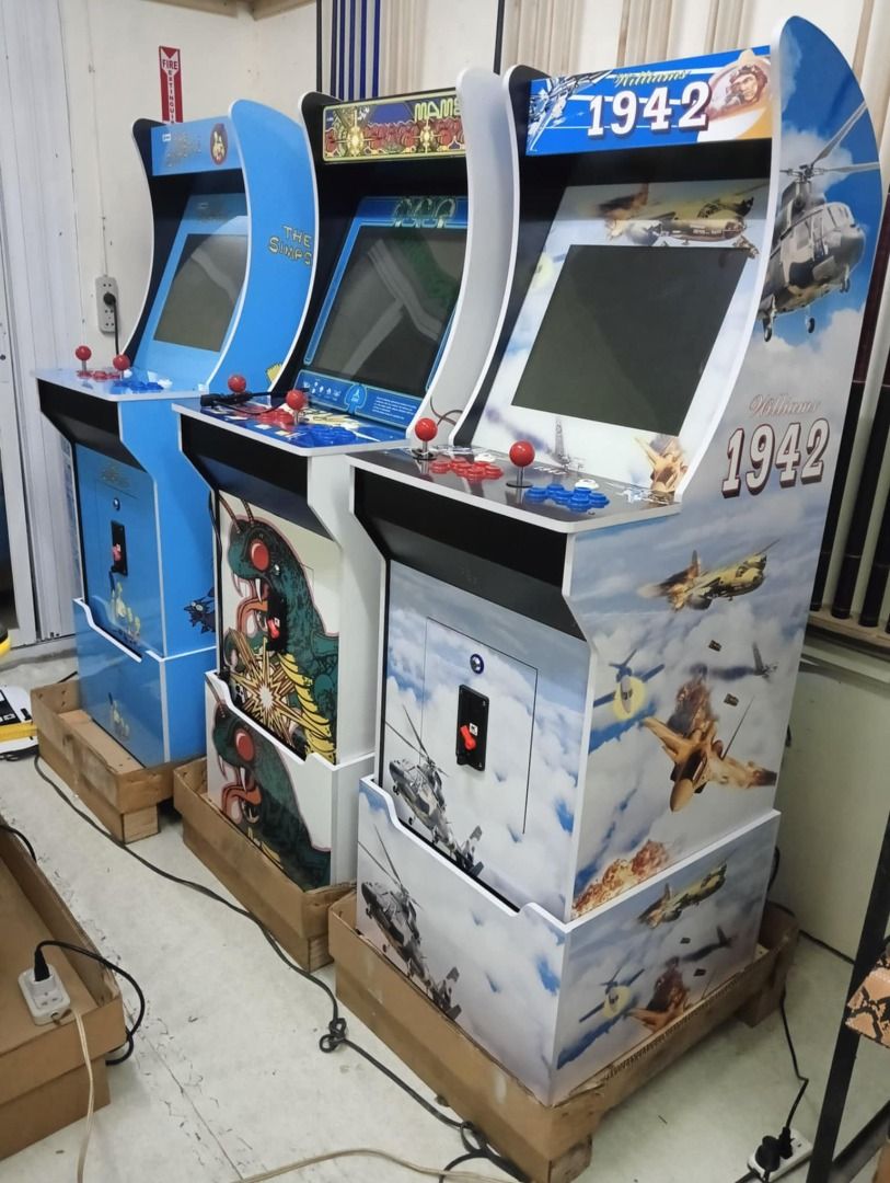 Video Game Arcade Machine (Category: Billiards and Bowling) located in San Pablo. Submitted by reyesbilliardsandaccessories_ (Listing ID 1318120254, Image 2). Description: Product details: ✔Size: W71*D74.5*H174cm ✔Display: 26inch LCD ✔Material: MDF Wood ✔Voltage: 110V/220V ✔Weight: 100KG ✔Player: Two ✔Color: As picture Features: 1.High-quality upright arcade machine 2.520 classic arcade games all in one 3.All brand new machines made in the China 