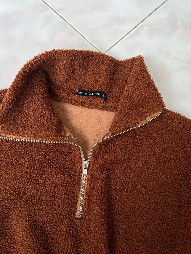 Zaful Teddy Fleece Quarter Zip Bear Jacket Zaful Teddy Fresh Buy