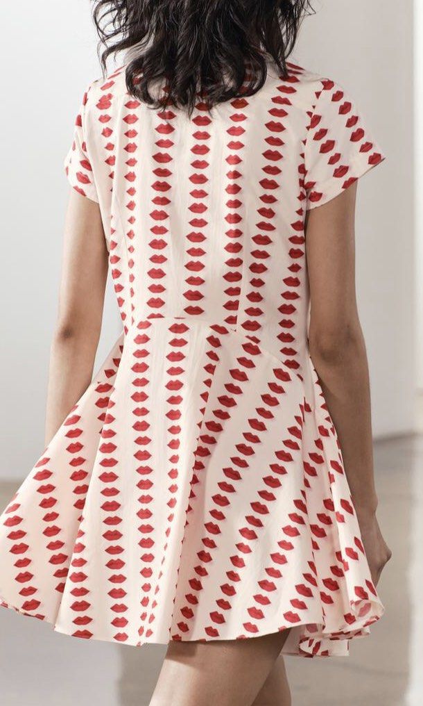 Zara lip print dress on sale