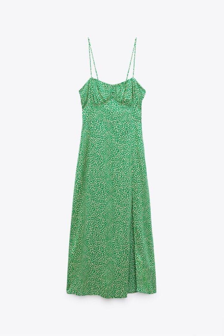 avon green dress Hope & Ivy Landscape Print Midi Dress Green Blue Zara – MMJs Fashion