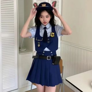 🏆💎平台認證商家🏆💎 韓版 學院風 泡泡袖 襯衫 馬甲背心 百褶半身 裙子 夏季 新款jk 制服 套裝女64200382049025110