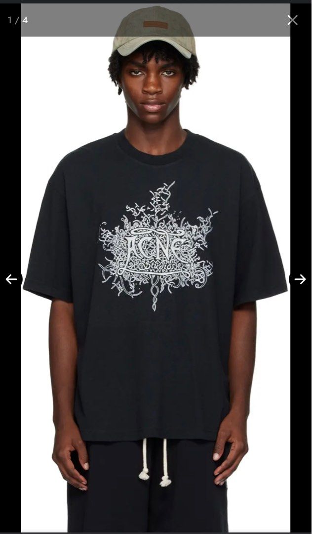Acne Studios Glow In The Dark Logo Tee (Category: Tshirts & Polo Shirts ) located in Baguio. Submitted by lordeidara (Listing ID 1318327532, Image 1). Description: 8.5/10 Color:Black Material: Cotton Size on tag:XS Fits: Length: 27.5 Width: 23 Sleeve Length: 10 Shoulder to shoulder: 20 Hem:22.