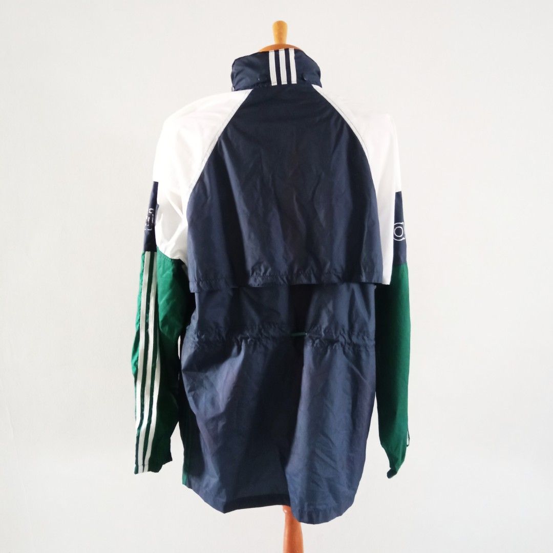 Adidas green white blue jacket top