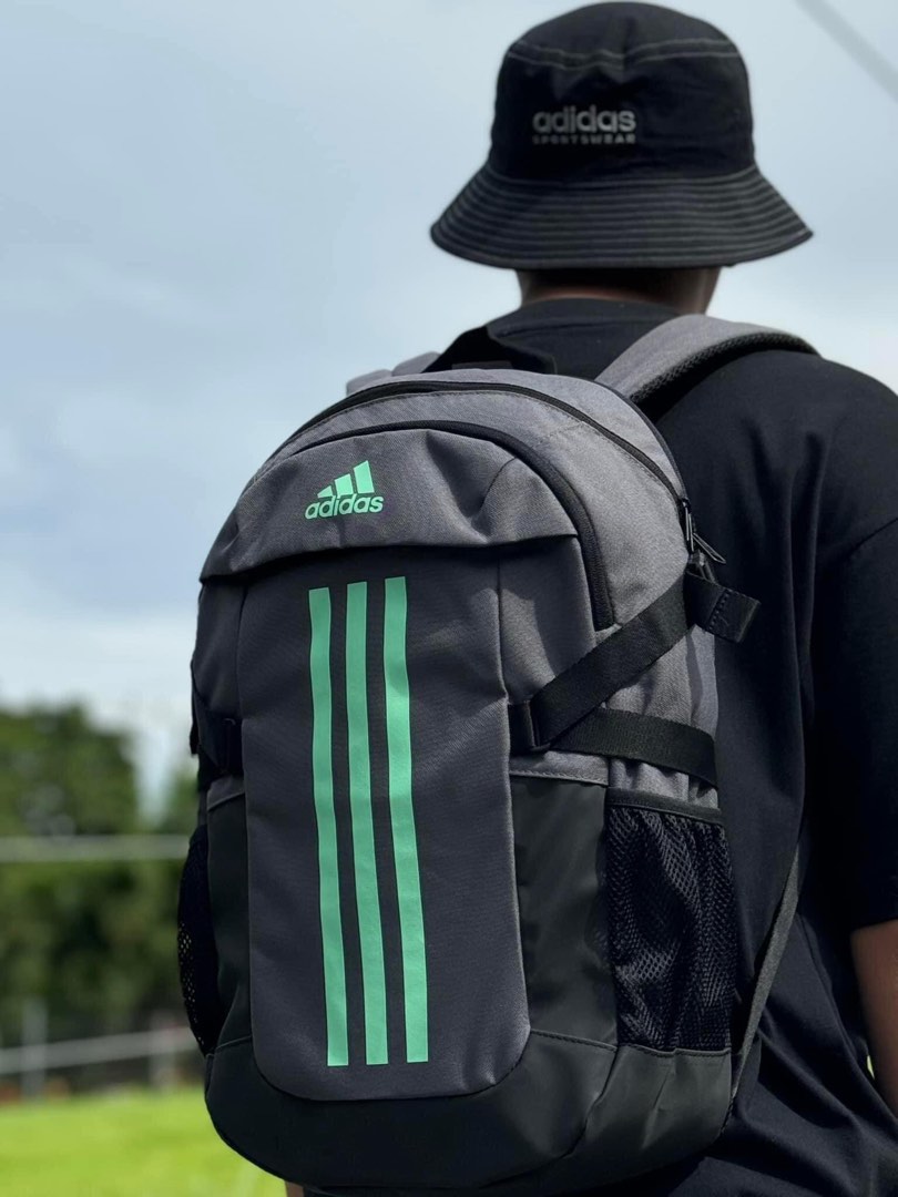 Adidas gray and teal backpack hot sale