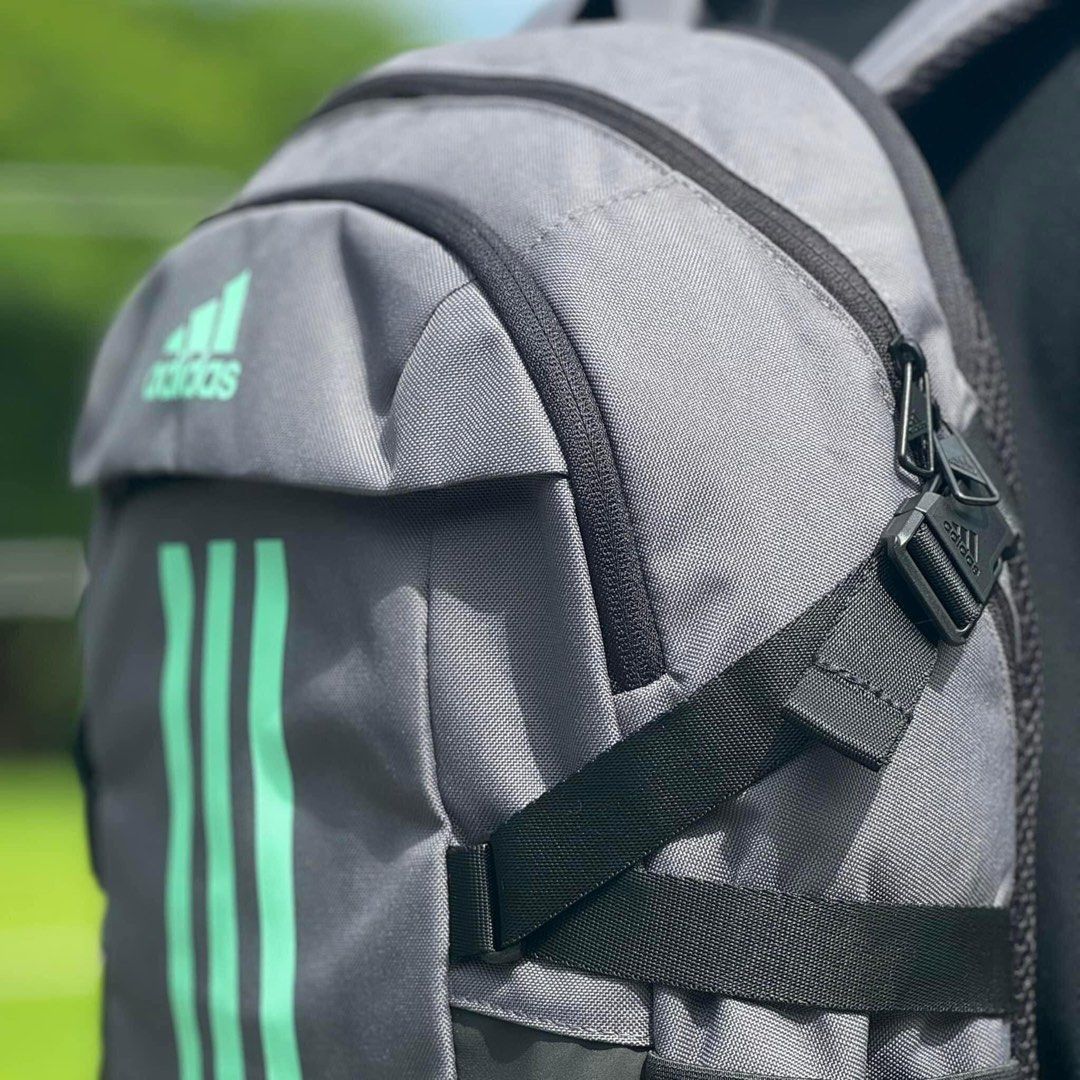 Adidas gray and teal backpack hot sale