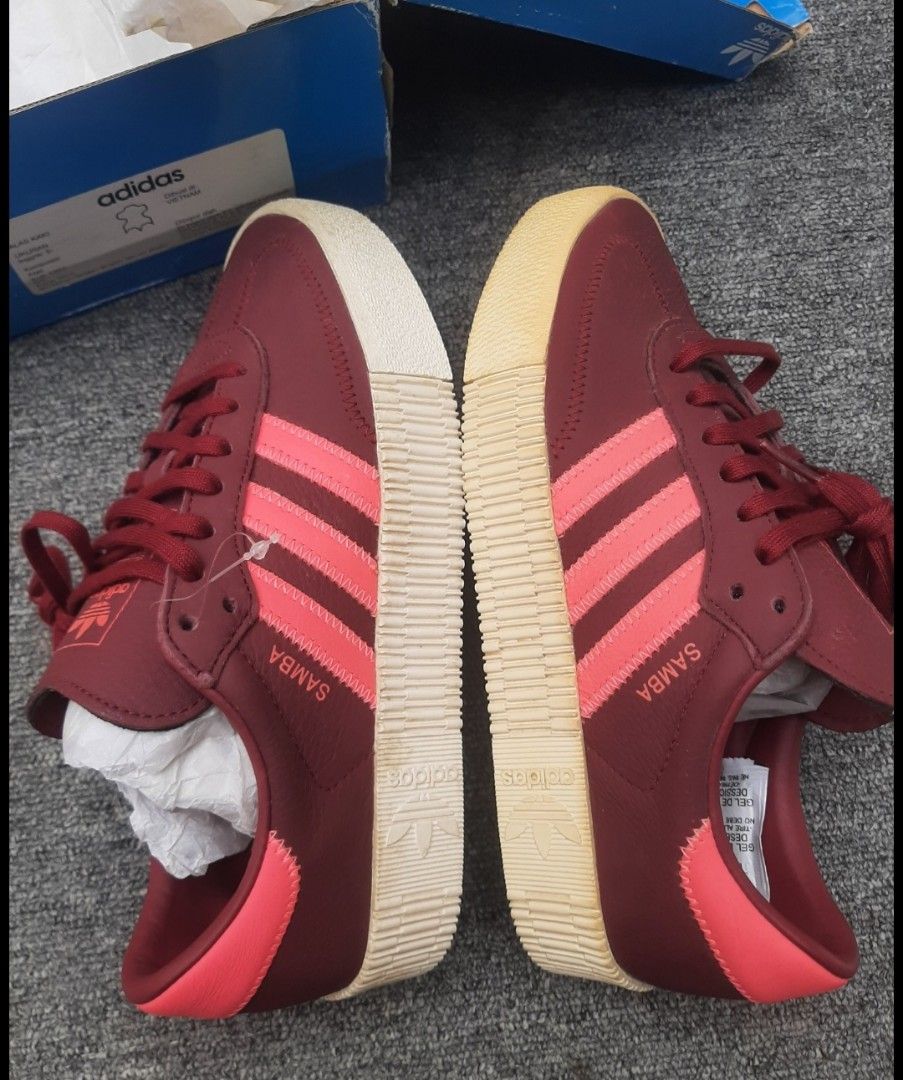 Adidas samba rose burgundy discount