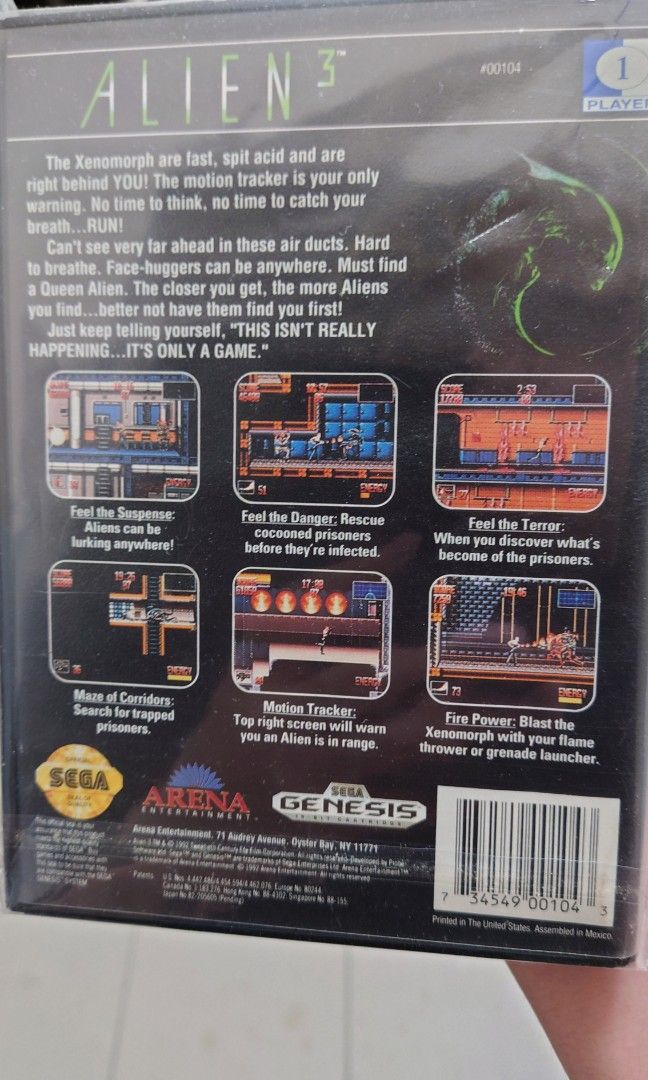 Alien 3 Sega Genesis Rare game, Video Gaming, Video Games, Others on ...