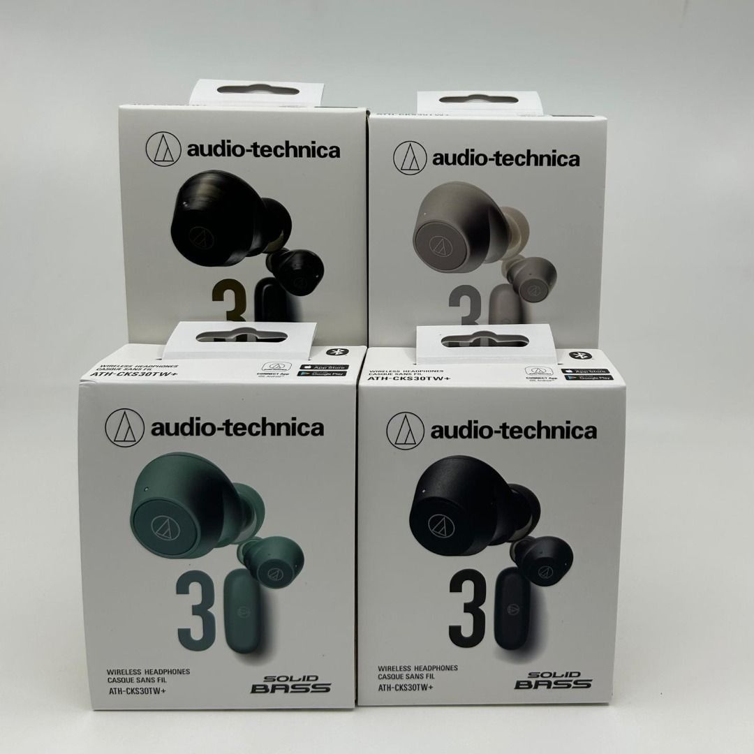 Audio-Technica ATH-CKS30TW+ Écouteurs Sans Fil Bluetooth Avec Réduction Bruit Active Et Basses Profondes