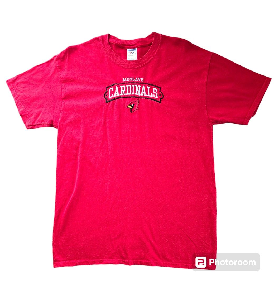 Auth Cardinals Embroidered Logo Heavy Cotton Shirt Large Men s Fashion Tops Sets Tshirts Polo Shirts on Carousell
