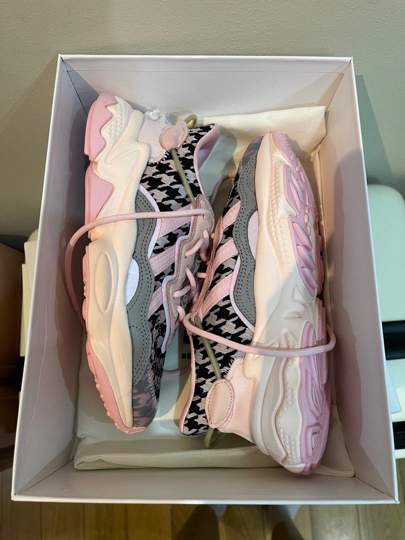 Authentic Adidas Originals Ozweego Pink Black Grey Luxury Sneakers Footwear on Carousell