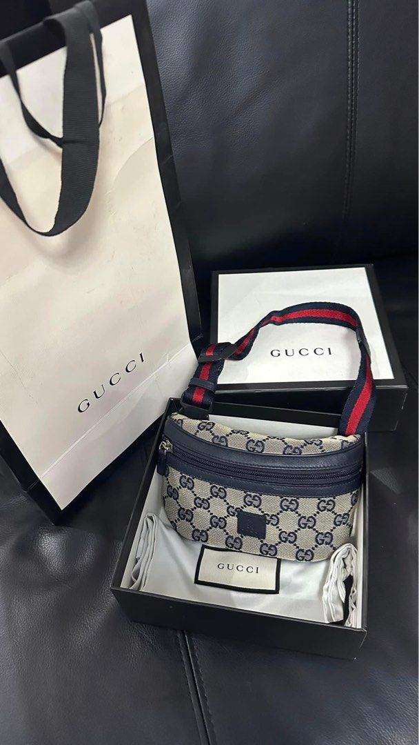 Authentic Gucci (Category: Luxury Bags & Wallets) located in Manila. Submitted by chloe_luxuries (Listing ID 1318385385, Image 1). Description: Guaranteed original Gucci kids Mini Belt Bag Still in excellent condition Comes with dustbag box and paper bag Pm for more details .