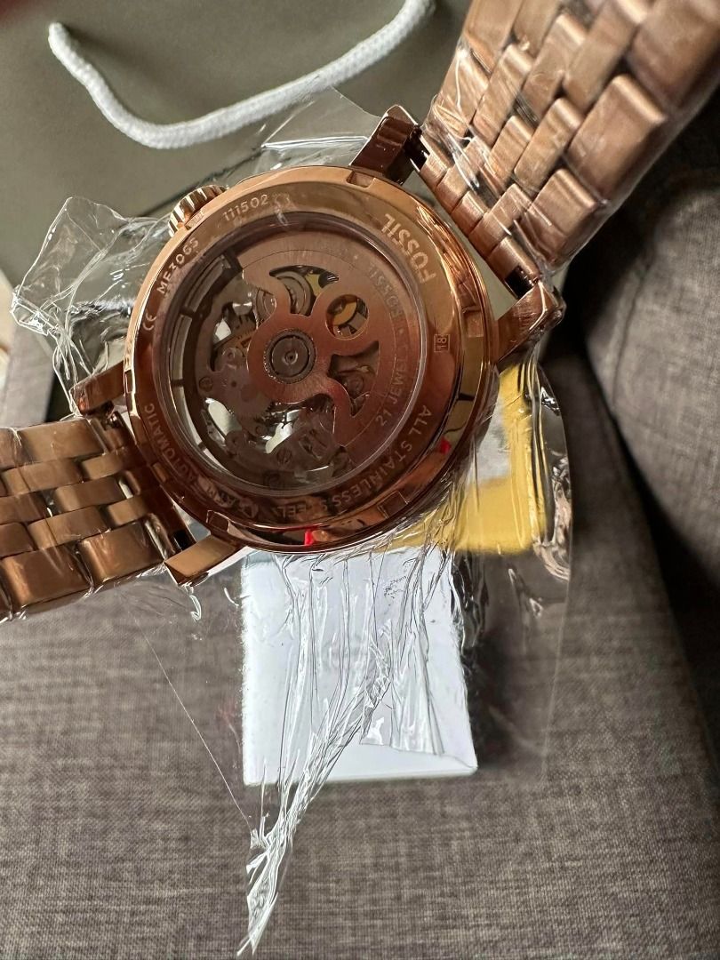 Authentic Fossil Automatic 38mm Rose Gold Women s Watch Boyfriend ME3065 Jam tangan Wanita Women s Fashion Watches Accessories Watches on Carousell