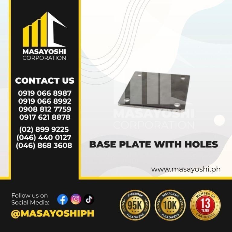 Base Plate with Holes | Base Plate | Steel Fabrication | Anchor Bolt ...