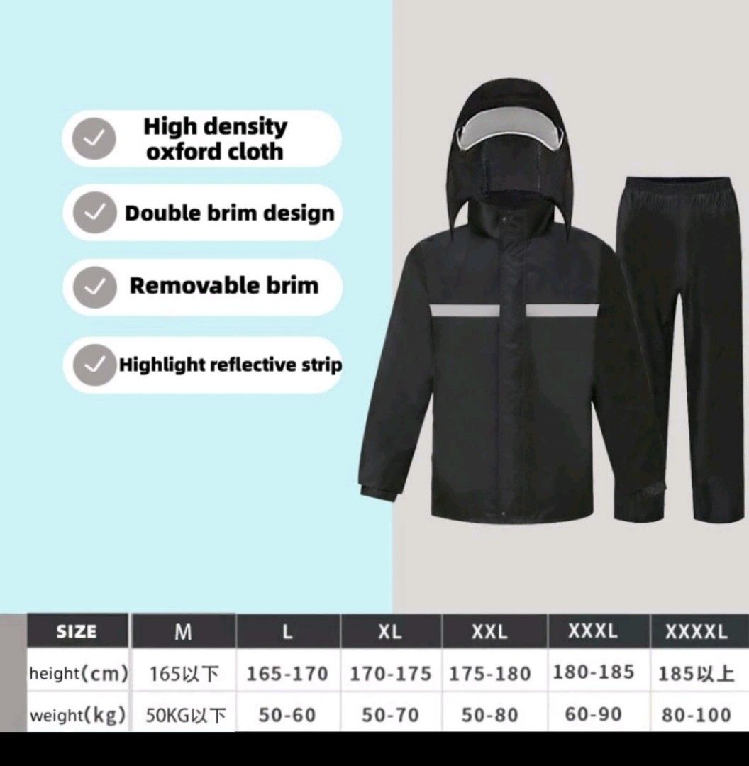 Thick raincoat top