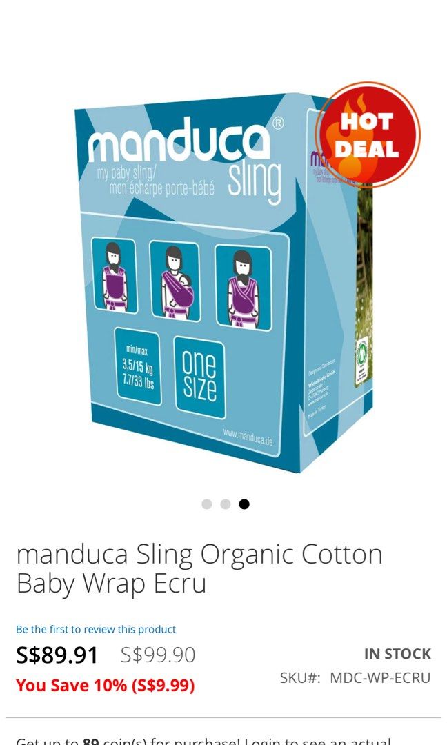 Manduca sling ocean discount
