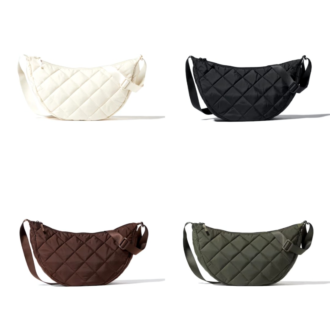 BNWT UNIQLO Round Quilted Shoulder Bag, Women's Fashion, Bags & Wallets
