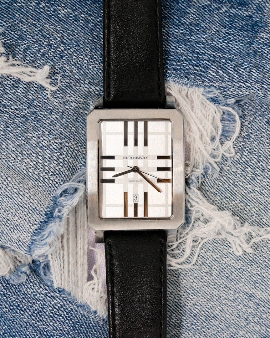 Burberry watch tank xxl fullset Fesyen Pria Jam Tangan di Carousell