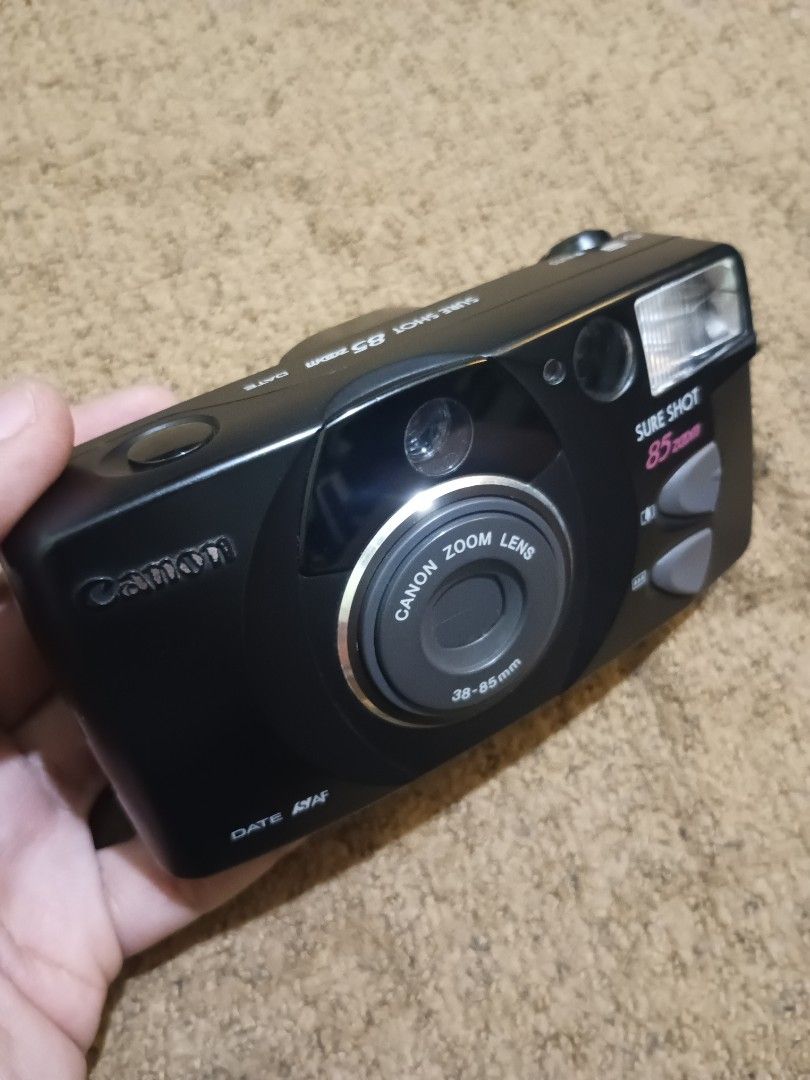 Canon sureshot 85 zoom untested (Category: Cameras) located in Quezon City. Submitted by markgolveo (Listing ID 1318287496, Image 1). Description: Canon sureshot 85 zoom for parts out untested film compartment lock stuck loose.