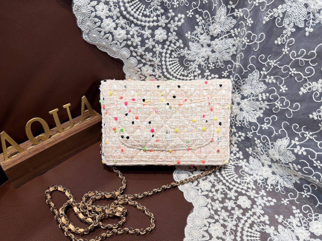 Chanel Candy Cotton Tweed By the Sea Beach Ball Wallet on Chain
