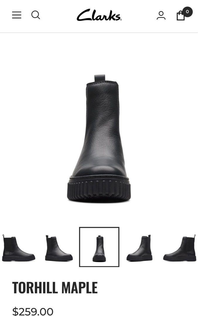 Clarks x Mongabong Chelsea Torhill Maple leather boots in Black, Women