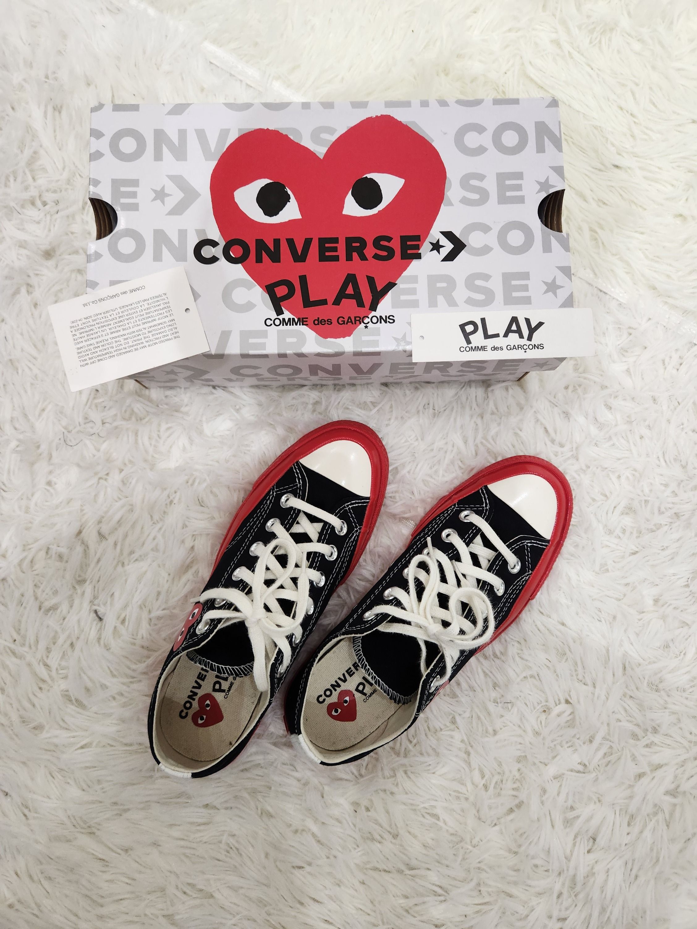 Comme des Garcons Play X Converse Chuck 70 Lace Up Sneakers
