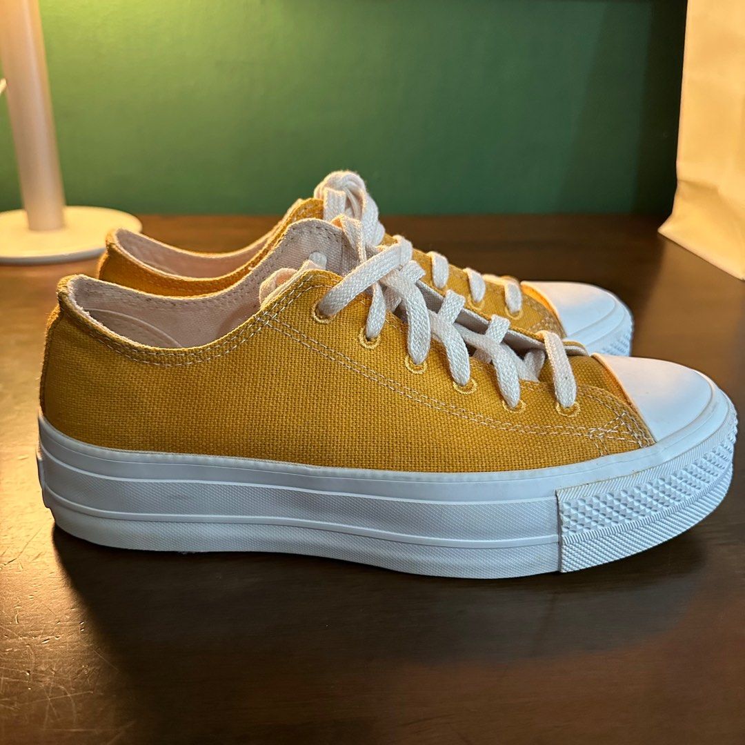 Converse Yellow high platform Women s Fashion Footwear Sneakers on Carousell