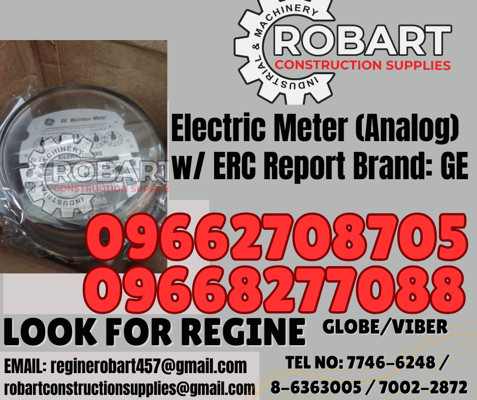 Electric Meter (Analog) w/ ERC Report Brand: GE, Commercial ...