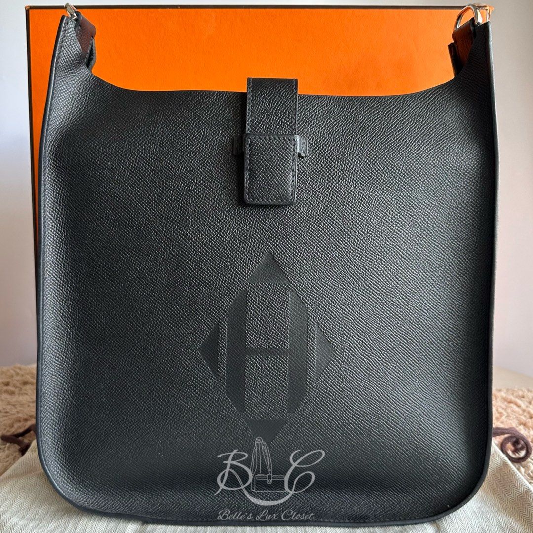 Hermes Evelyne PM Black Sellier Epsom Luxury Bags Wallets on Carousell